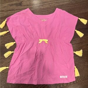 NWOT Ruffle Butts Tassel Kaftan Cover-Up Pink 12-24 Months girls